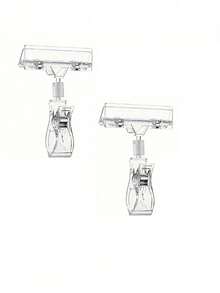 10pcs Transparent Plastic Price Tag Clips, Rotatable Retail Display Hooks, Adjustable Price Label Clips, POP Advertisement Clips, Suitable For Store Shelves, Explosive Sticker Price Tag Double-Headed Mechanical Thumb Price Advertisement Clips, Applicable To Clothing Racks, Supermarkets, Fruit Stores, Industrial And Scientific Retail Signage Equipment - White - View 11