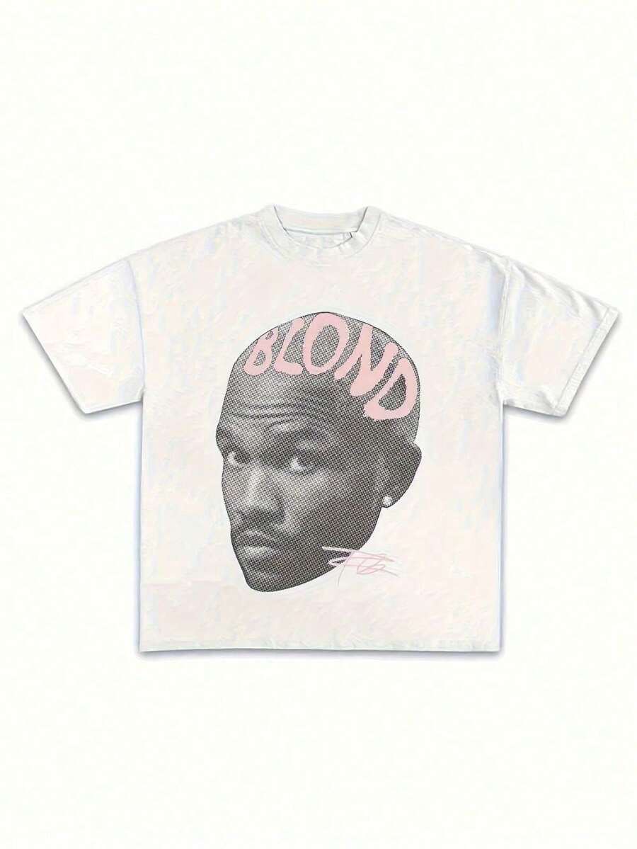 Rapper Brown Graphic Shirts Men Women Harajuku Short Sleeve Shirt Cotton Casual Shirt Streetwear Fans GiftPrinted Shirts (2) Premium Quality Heavyweight Shirts For Adults Kids_1 - 白色 - 查看 1