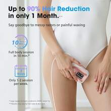 LYSMOSKI Laser Hair Removal Device, IPL Pulsed Light Hair Removal Device, With Ice Cooling System, Painless And Long-Lasting Hair Removal, Home Use, Suitable For Underarms, Back, Legs, Arms, Face, Bikini Line, Etc., Rose Gold. - 美規A型插(110-127V) - 查看 4