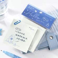 100张“你好，都市女孩”系列便签本，不粘性，4种颜色可选，便携式学生文具，适用于学校、办公室、冰箱等场所，可用于手写笔记，色彩鲜艳，插图可爱。 - 均碼 - 查看 10