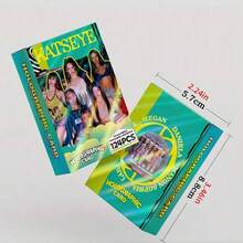 124张Katseye小卡，粉丝周边商品，Kat-Seye Pop，贴纸，60张Lomo卡+64张贴纸，明星全息卡，派对用品，明星卡片收藏，万圣节和圣诞节礼物，盒装高清明星照片卡，收藏品，小礼物 - 124kat - 查看 3