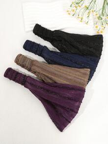 1件手工钩编发带，镂空编织发饰，波西米亚风甜美日常及假日造型夏季沙滩发带 - 彩色 - 查看 14