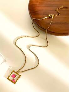 1 pieza Colgante cuadrado de moda con limón y cereza - Multicolor - Ver 4