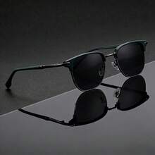 Men's Fashion Sport Half-Frame , Stylish Glasses For Men, Sports-Inspired Design, Suitable For Fitness And Vacation - 黑色 - 查看 2