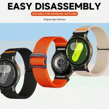No Gaps Band Compatible With Samsung Galaxy Watch 7 6 5 4 40mm 44mm/5 Pro 45mm Elastic Nylon Bracelet For Galaxy Watch 6 Classic 47mm 43mm Strap - Watch7/6/5/4 - View 4