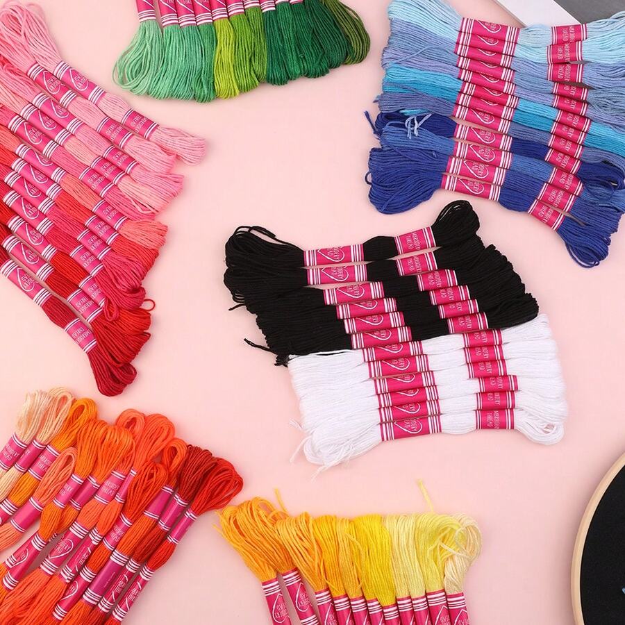 12pcs Colorful Cross Stitch Embroidery Floss, Handmade Weaving Thread ...