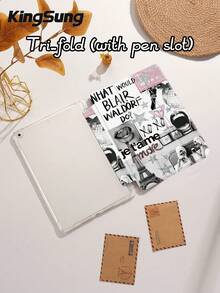 Kingsung 个性化都市拼贴图案平板电脑保护套,兼容 iPad 9.7/10.2/10.5/10.9/12.9/Pro 11(第十代),兼容三星 Galaxy Tab S6 Lite 10.4 英寸,兼容 Kindle Paperwhite 第十二代(2024 年款),Kindle 第十一代(2022 年款),Kobo Clara Colour,柔软防摔保护,智能支架/自动唤醒/睡眠功能 - 彩色 - 查看 4