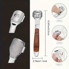 10pcs/Set + 1pc Foot File/Callus Remover, Elegant Gift Box, Beige Foot Care Tools For Removing Dead Skin - C-Yellow - View 6