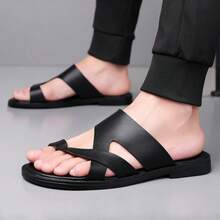 Dép lê nam mùa hè với thiết kế quai chéo, giày dép nhẹ và thoải mái cho bãi biển, hồ bơi hoặc sử dụng hàng ngày, đế chống trơn trượt giúp dễ dàng di chuyển. - màu đen - Xem 3