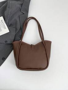 A Fashionable, Stylish And Modern-Style High-End Sophisticated Classic Ladies' Shoulder Bag From 2026. - Brown - View 9