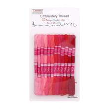 12pcs Colorful Cross Stitch Embroidery Floss, Handmade Weaving Thread, Suitable For Cross Stitch, Bracelet Making (Blister Card Packaging) - A - View 14