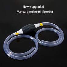 A Multifunctional Portable Suction Pump With An Extendable PVC Hose, Suitable For Transferring Natural Gas, Petroleum, Water And Fuel. Compact Design With Adjustable Flow Control Knob, Available In Black And White Colors. - A - View 1