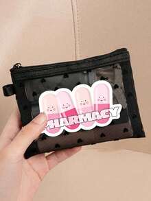 1个迷你便携网状医用包，印有“Medicine”（药品）字样和十字图案，可用作急救包、医疗应急包，适用于户外、居家、旅行、化妆、收纳，是母亲节、生日、浴室收纳、学生宿舍洗漱包的理想礼物，也是送给妻子、家人和朋友的贴心之选。 - 彩色 - 查看 6