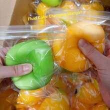 1pc Realistic Mango Squeeze Toy, Creative Food Stress Relief Toy, Squeeze Decompression Toy, Party Gag Gift, Popular Item - Multicolor - View 8