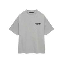 Essentials Fear Of God Back Logo Print Oversized T-Shirt Runs 2 Size Large , Crew Neck Short Sleeve, Unisex Loose Relaxed Fit, Premium Breathable Cotton Blend, Minimalist Streetwear Top, Casual Loungewear & Daily Wear For All Seasons, Ideal For Street Style, Casual Outings & Everyday Use - LIGHT HEATHER GREY - 查看 1