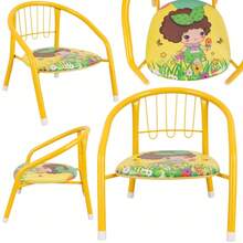 Silla metálica infantil con estampado de dibujos animados lindos - Amarillo - Ver 2