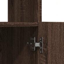 Highboard Brown Oak 92x33x140 Cm Engineered Wood - Brown - View 10