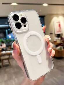 Transparent Soft Gel Magnetic Charging Protective Case, Shock-Proof Ultra-Thin, Compatible With - Clear - View 2