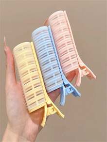 4 件装蓬松发根夹，自粘式刘海卷发器，塑料材质，瞬间打造蓬松发型，适合女性和女孩，无需加热即可打造蓬松发型，适用于长短发，DIY 便携式美发配件，母亲节、复活节和生日的完美礼物，多色美发工具套装 - 彩色 - 查看 6