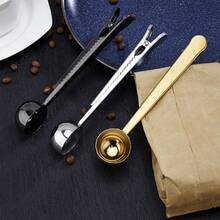2-In-1 Stainless Steel Coffee Scoop And Milk Powder Scoop, Airtight Clip-On Measuring Spoon For Baking - Multicolor - View 3