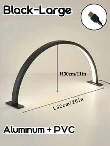 1pc-Crescent-Shaped Countertop LED Nail Lamp With Push-Button Switch, Suitable For Personal Manicures, Dressing Tables, Crafting, Desks, Bedside Tables. Ideal Graduation, Birthday Or Festive Gift. Available In Pink/White/Black. - one-size - View 14