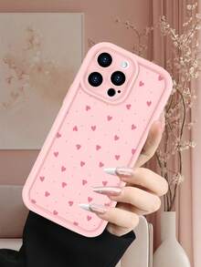 淡粉色小爱心印花图案，创意个性，流行经典甜美可爱风格，适合作为礼物送给朋友、家人、爱人，生日礼物、斋月礼物、情人节礼物。磨砂质感，带摄像头保护，全方位防护，防尘防水软壳，兼容 17/16/15/14/13/12/11/Pro/Pro Max/X/XR/XS/XS Max/7/8/Plus。 - 粉色 - 查看 2