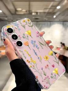 1个彩色花卉图案软壳手机壳，兼容华为荣耀、Galaxy A04e/12/A13/A14/A34/A50/A52/A53/A54/S21/S22/S23/S24/S25/S25Ultra/S25FE/S26/S26 Plus/S26 Ultra/S26 Edge、6A/7A/8A、12T/13T/15T/15T Pro（国际版） - 無色 - 查看 7