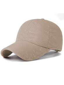 Unisex Baseball Cap With Ponytail Hole - Breathable, Quick-Dry Mesh Hat For Men & Women, Adjustable Fit, Black/White/Pink/Grey, Perfect For Running & Casual Wear. Fabric.,Summer,Beach - Multicolor - View 9