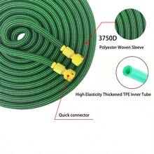 3X Telescopic TPE Water Pipe Copper Plated Garden Car Wash Hose Magic Telescopic Hose Home Outdoor Watering - B - View 3