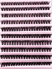 40D 200-Clump False Eyelashes, D-Curled And Thick Single False Eyelashes, Lightweight And Long Lash Clusters, DIY At-Home Eyelash Extensions (D-10-16 Mixed Type), Eyelash Extensions, 0.07mm, False Eyelashes For Cat-Eye Makeup, Lash Clusters, Single False Eyelashes, False Eyelashes, False Eyelashes - D - View 6