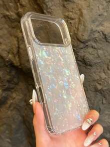 1pc Luxury Shell Pattern Laser Phone Case For IPhone12 13 14 15 16 17 Pro Max Plus IMD Shockproof Bumper Cases Cover - Color - View 2