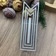 Troqueles de corte de metal para marcapáginas, plantilla estampada hecha a mano DIY, molde de corte de acero al carbono, plantilla de metal, herramienta de scrapbooking, troquel de corte de bandera delgada, manualidades de tarjetas - plata - Ver 6