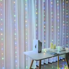 USB Powered LED Curtain Lights, 8 Lighting Modes Starry Twinkle, Wedding Backdrop Wall Hanging Lights With Remote Control. Suitable For Home Room, Bedroom, Garden, Window, Stage, Wall, Holiday Decor, Birthday Party, Proposal, Wedding Ceremony Atmosphere Fairy Lights - USB Curtain Light - View 16