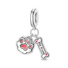 Mặt dây chuyền hình mèo con mạ bạc, thích hợp để gắn vào vòng tay 3mm, đồ trang sức thời trang tự làm cho nữ, quà tặng ngày lễ/sinh nhật. - Nhiều màu - Xem 15