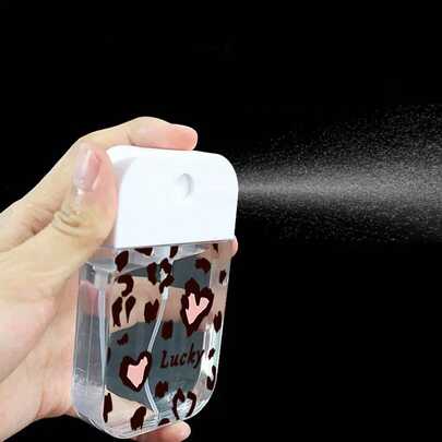 زجاجة رذاذ جديدة بطبعة نمر ذات قلب محظوظ، أنيقة للسفر، زجاجة صغيرة موفرة للمساحة قابلة لإعادة التعبئة، زجاجة عطر مرطبة، محمولة بسهولة هدية نمطية مناسبة للصديقة، الصديقة المقربة، الصيف، الأزواج