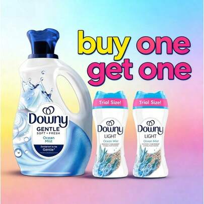 Downy Laundry Scent Beads, Light In-Wash Scent Booster, No Heavy Perfumes, Ocean Mist Scent, 5.7 Oz