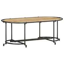 Coffee Table 110x55x40 Cm Solid Wood Rough Mango - Brown - View 1