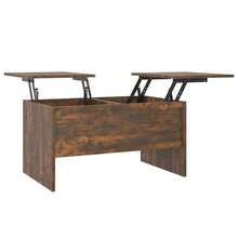 Coffee Table Smoked Oak 80x50x42.5 Cm Engineered Wood - Brown - View 2