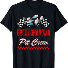 Camiseta de Equipo de Carreras para Fiesta de Cumpleaños de Coches de Carreras, Familia de Pilotos, Abuela - Negro - Ver 6