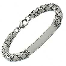 1pc Minimalist Silver Crown Stainless Steel Bracelet - Silver - View 5