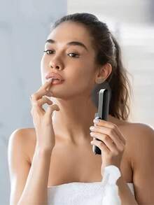 1个便携式USB充电迷你手持风扇，可爱小熊造型，可折叠双叶强劲风力，适用于户外运动、旅行、办公、学习和日常使用。 - 彩色 - 查看 3