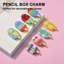 16pcs Cute Ice Cream Erasers For Kids, Kawaii Jelly Fruit Food Erasers Bulk For School Classroom Rewards Party Favors,42891839 - Multicolor - View 6