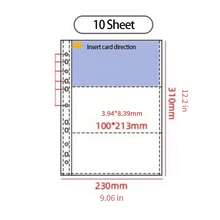 A4尺寸9格透明照片收纳册，可装订3英寸、4英寸、6英寸明信片和照片卡。 - 彩色 - 查看 13