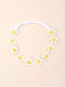 1 件装婴儿花朵装饰发带，用于头饰，爱情情人节 - 黃色 - 查看 7