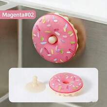 1pc {Donut Scrubber} Sponge Brush Set, 1 Donut Dish Sponges With 1 Suction Cup, Dishwashing Sponges, Pot Scrubber Sponges, Non Scratch Heavy Duty Scrubber, Easy Grip Ergon Design, Multi-Functional Kitchen Cleaning Sponges, Suitable For Sinks, Countertops, Stovetops, And Pots And Dishes, Kitchen Must Haves, Cleaning Supplies, Cleaning Tools, New Arrival Home Essentials, Upgraded 360° Cleaning For All Cookware, Self Draining Sponge, Quick Drying, No Odor, Stocking Stuffer, White Elephant Exchange, Secret Santa Gift, Christmas, Housewarming, Birthday, Anniversary, Valentine's Day Gifts For Women Men Friends Mom Dad, Practical Presents For Cooking Lovers, New Homeowner, Dorm Room, Apartment Essentials, Funny Kitchen Gadgets, Unique Gag Gifts. - Màu hồng tím - Xem 11