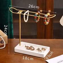 1 chiếc kệ trang điểm đa năng, đế kim loại và gỗ, giá đựng kính mắt và trang sức, màu đen và vàng, giá trưng bày đồ trang điểm, bông tai và dây chuyền. - Nhiều màu - Xem 10