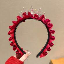 Hair Hoop New Year Headband Zircon Lace Princess Crown Tang Suit Hair Hoop Rhinestone Celebration Hairband - Estilo 5 - Ver 7