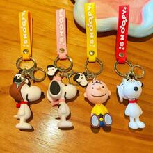 1pc Cross-Border Space Keychain Pendant, Doll Bag Charm, Car Keyring, Heart-Shaped Couples Keychain - Multicolor - View 3