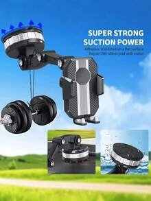 Universal Car Phone Holder With Super Strong Pop-Up Suction Cup – One-Touch Release Dashboard & Windshield Mount – Stable Cell Phone Stand For IPhone, All Smartphones (4-7 Inches) - A - View 7