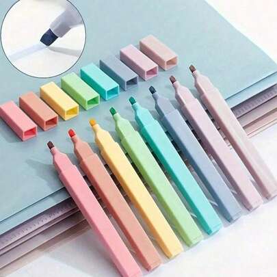 6pcs Fluorescent Highlighter Pens, Markers, Soft Tip Diary Pens, Creative Drawing Pens, Cute Outline Planning Pens, Suitable For DIY Scrapbooking And Back To School Season. Smudge-Proof And Bleed-Proof, Also Suitable For Bible Study And Journaling, Suitable For Students 14 Years Old And Above, Perfect Back To School Supplies And Gifts.